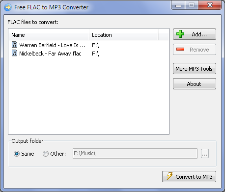 convert flac to mp3